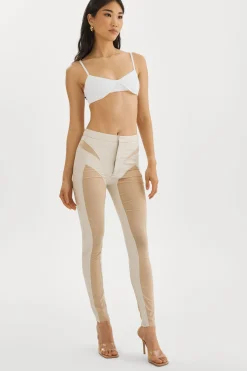 Flash Sale LAMARQUE CELICIA | Faux Leather Mesh Leggings Bone