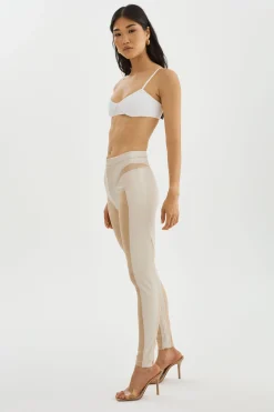 Flash Sale LAMARQUE CELICIA | Faux Leather Mesh Leggings Bone