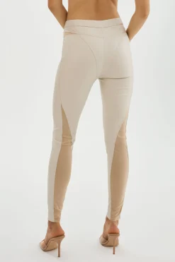 Flash Sale LAMARQUE CELICIA | Faux Leather Mesh Leggings Bone