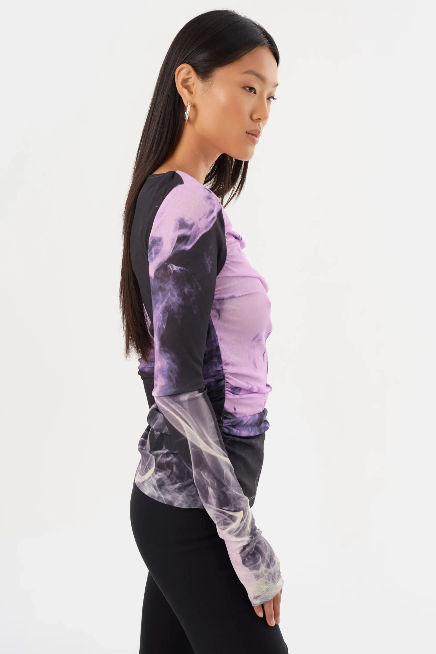 Online LAMARQUE CELINA | Printed Long Sleeve Top Lavender Haze