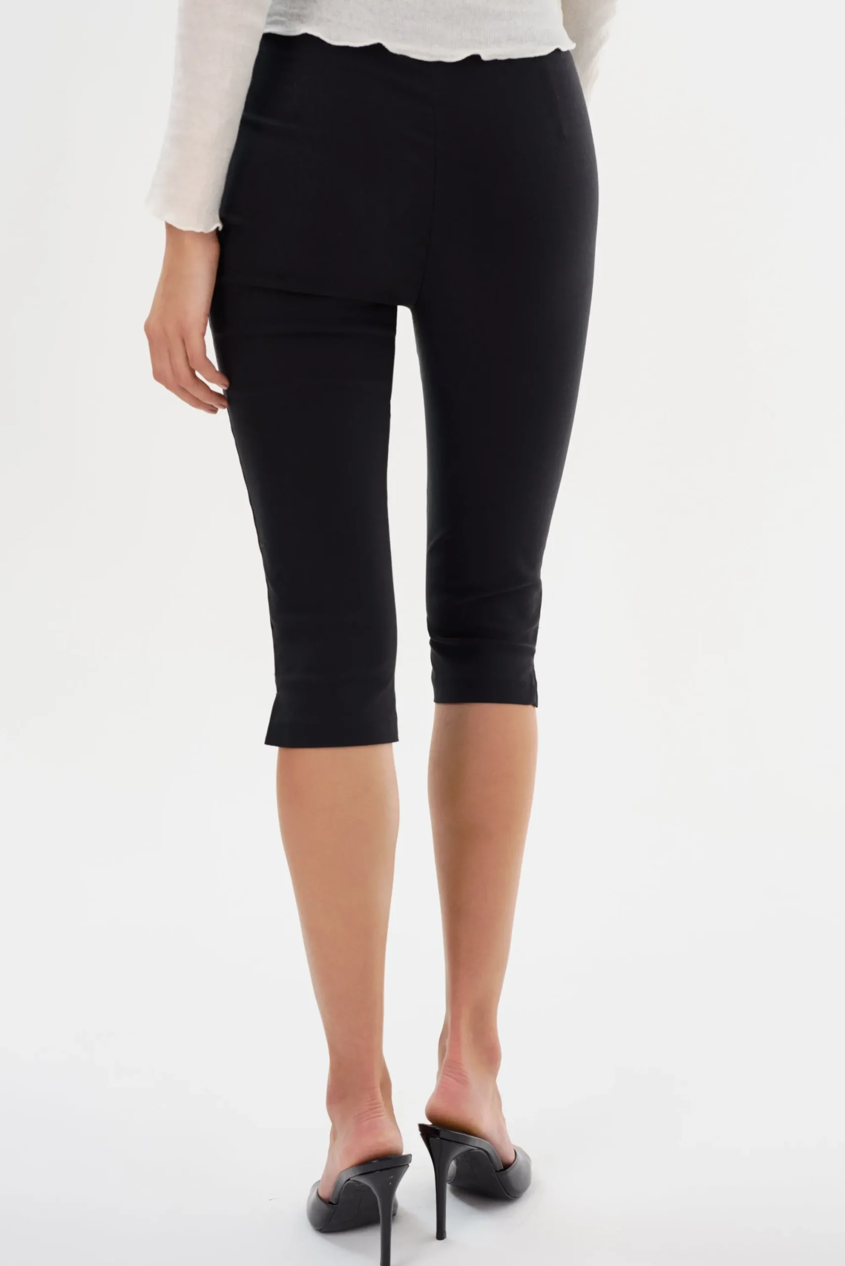 Hot LAMARQUE CELINE | Stretch Twill Capri Black