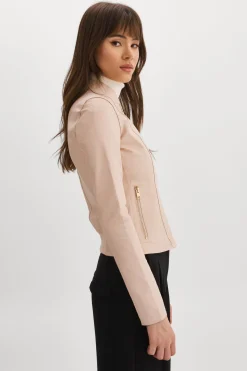 Sale LAMARQUE CHAPIN | Reversible Leather Bomber Ballet Pink