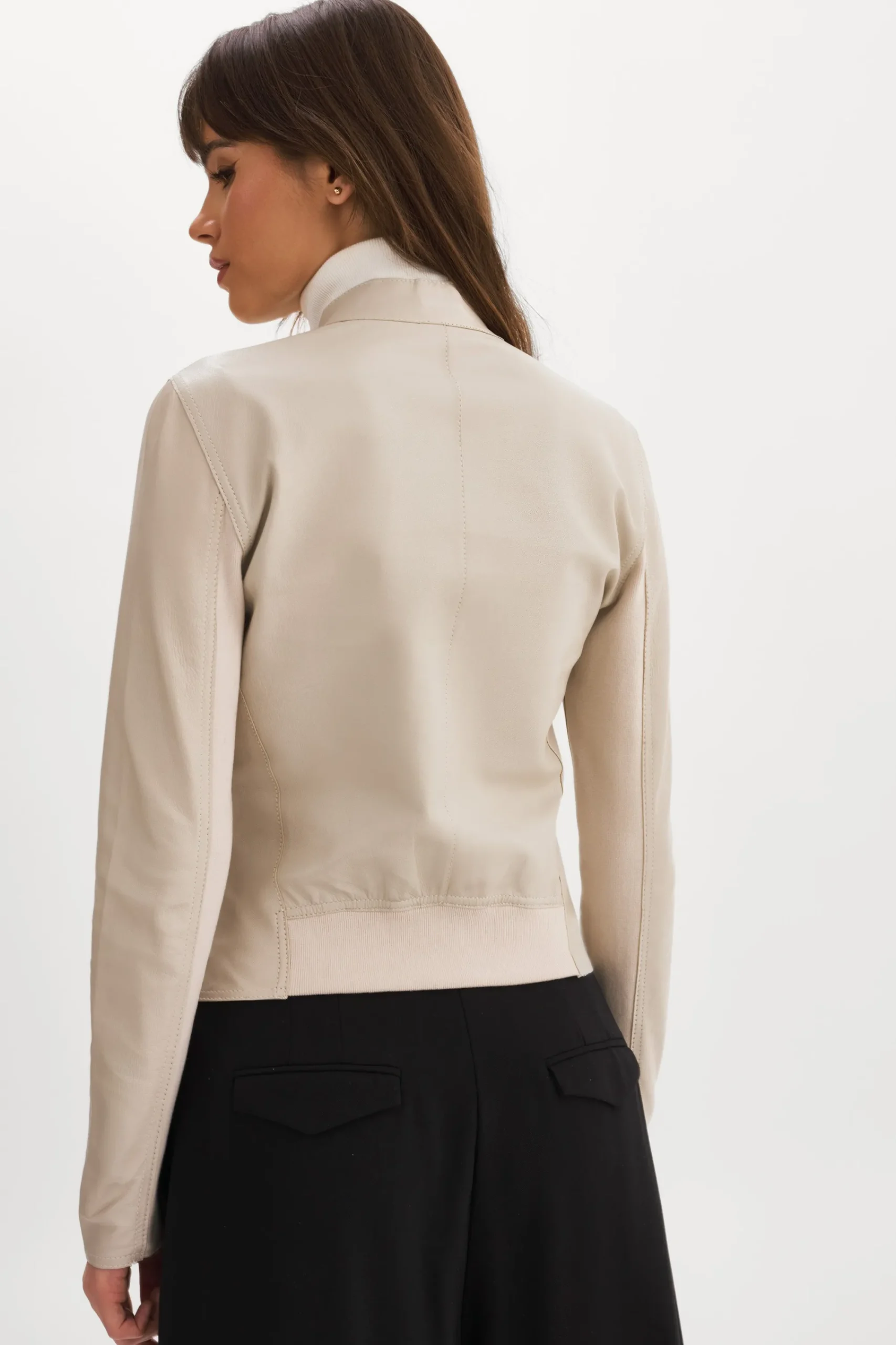 Flash Sale LAMARQUE CHAPIN | Reversible Leather Bomber Bone