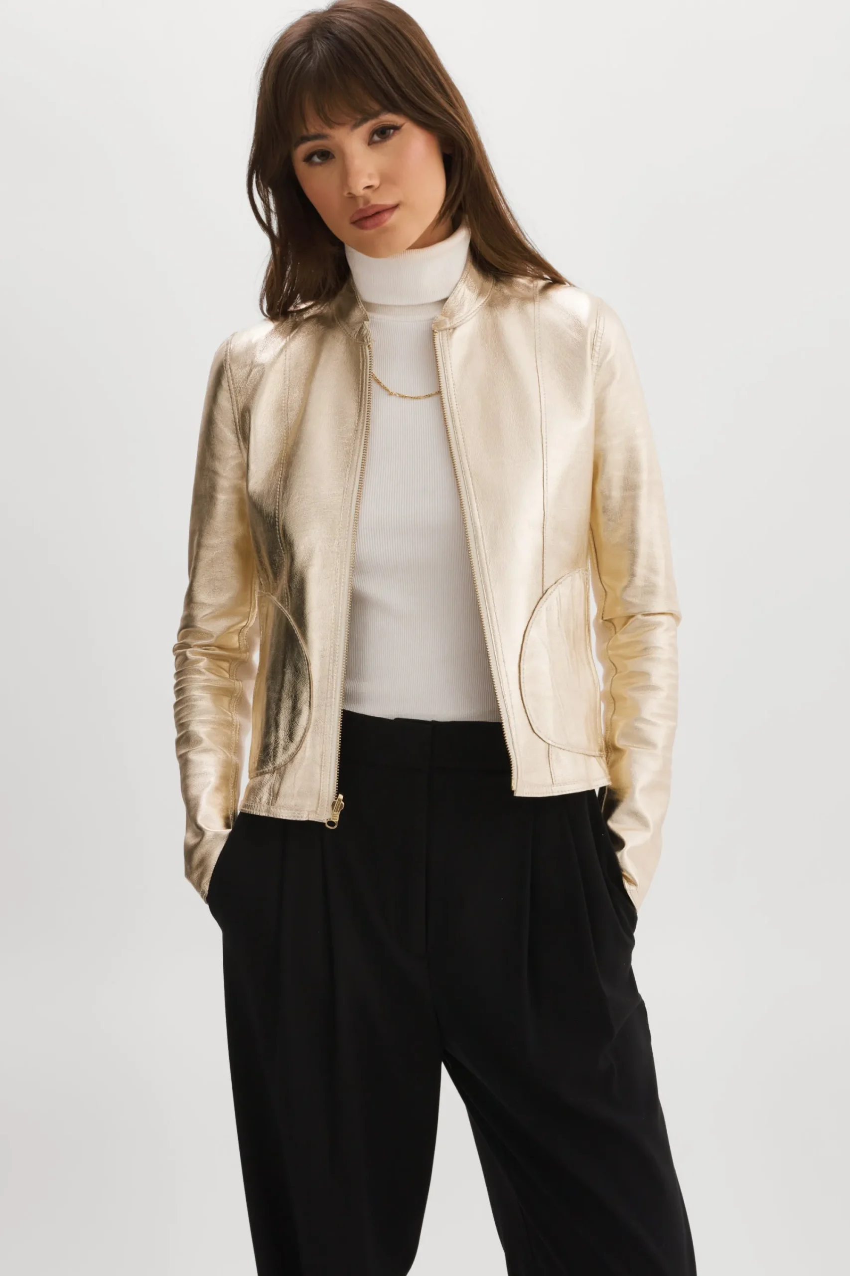 Flash Sale LAMARQUE CHAPIN | Reversible Leather Bomber Bone