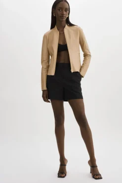 Outlet LAMARQUE CHAPIN | Reversible Leather Bomber Wheat/Gold