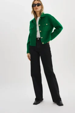 Clearance LAMARQUE CHRISTINE | Wool Jacket VIBRANT GREEN