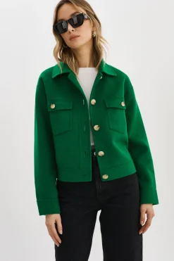 Clearance LAMARQUE CHRISTINE | Wool Jacket VIBRANT GREEN