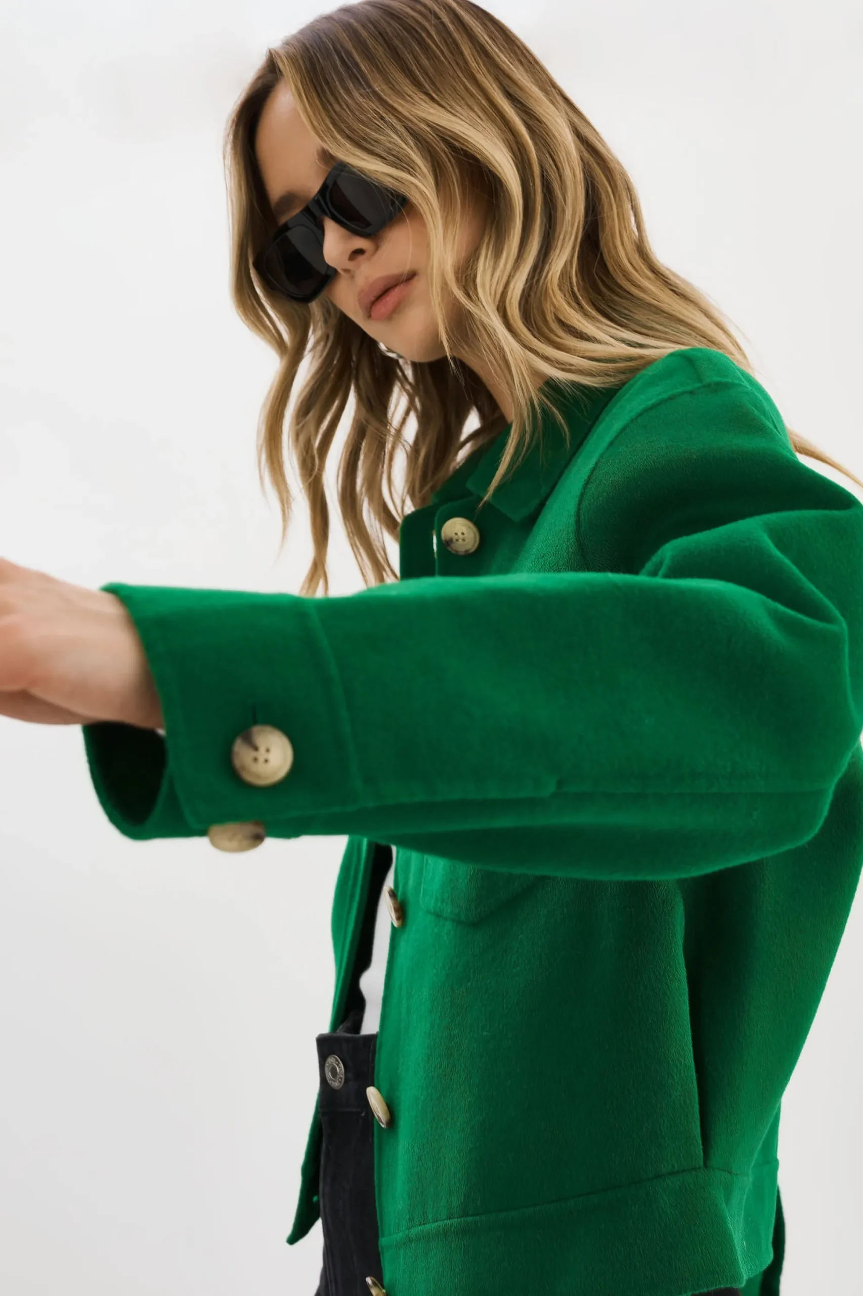 Clearance LAMARQUE CHRISTINE | Wool Jacket VIBRANT GREEN