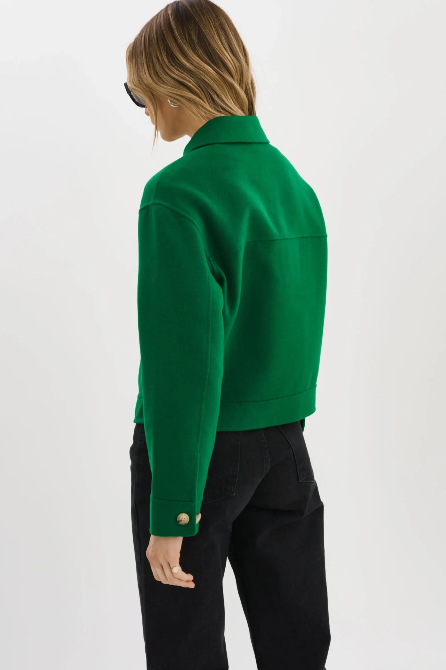 Clearance LAMARQUE CHRISTINE | Wool Jacket VIBRANT GREEN