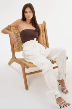 Cheap LAMARQUE CRESTIN | Cotton Cargo Pants Off White