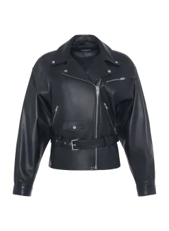 Sale LAMARQUE DANIELA | Leather Biker Jacket Black