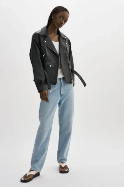Sale LAMARQUE DANIELA | Leather Biker Jacket Black