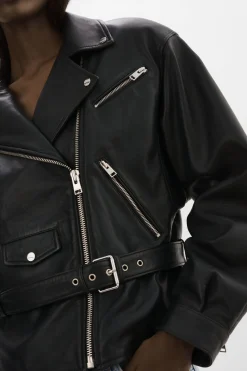 Sale LAMARQUE DANIELA | Leather Biker Jacket Black