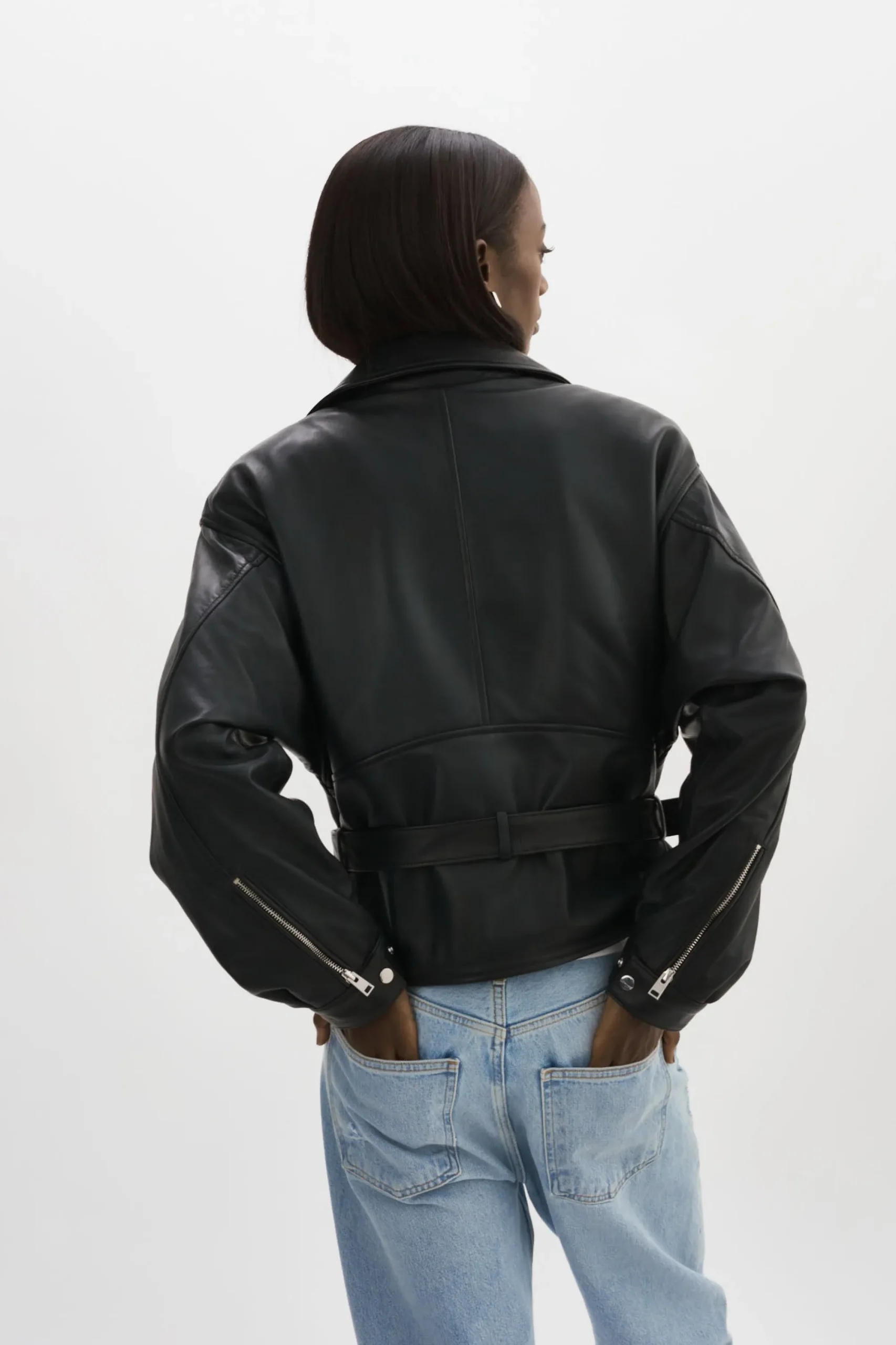 Sale LAMARQUE DANIELA | Leather Biker Jacket Black