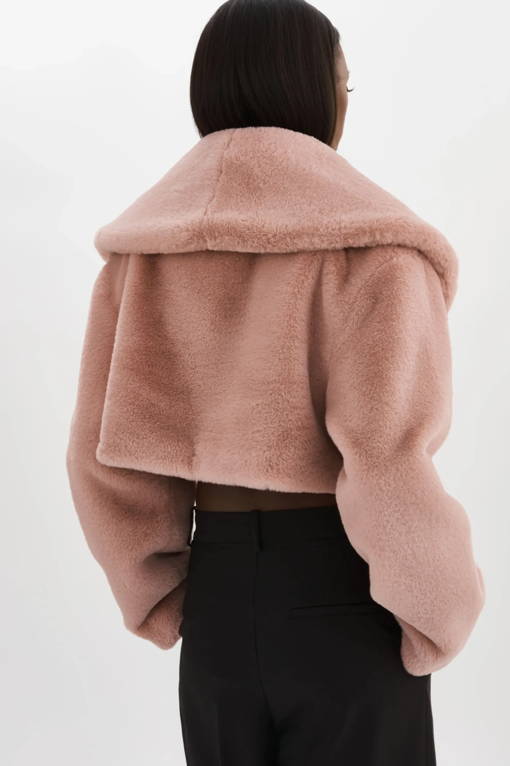 Online LAMARQUE DANIKA | Faux Fur Crop Jacket Smoky Pink