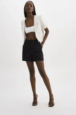 Shop LAMARQUE DARIA | Cropped Leather Jacket White
