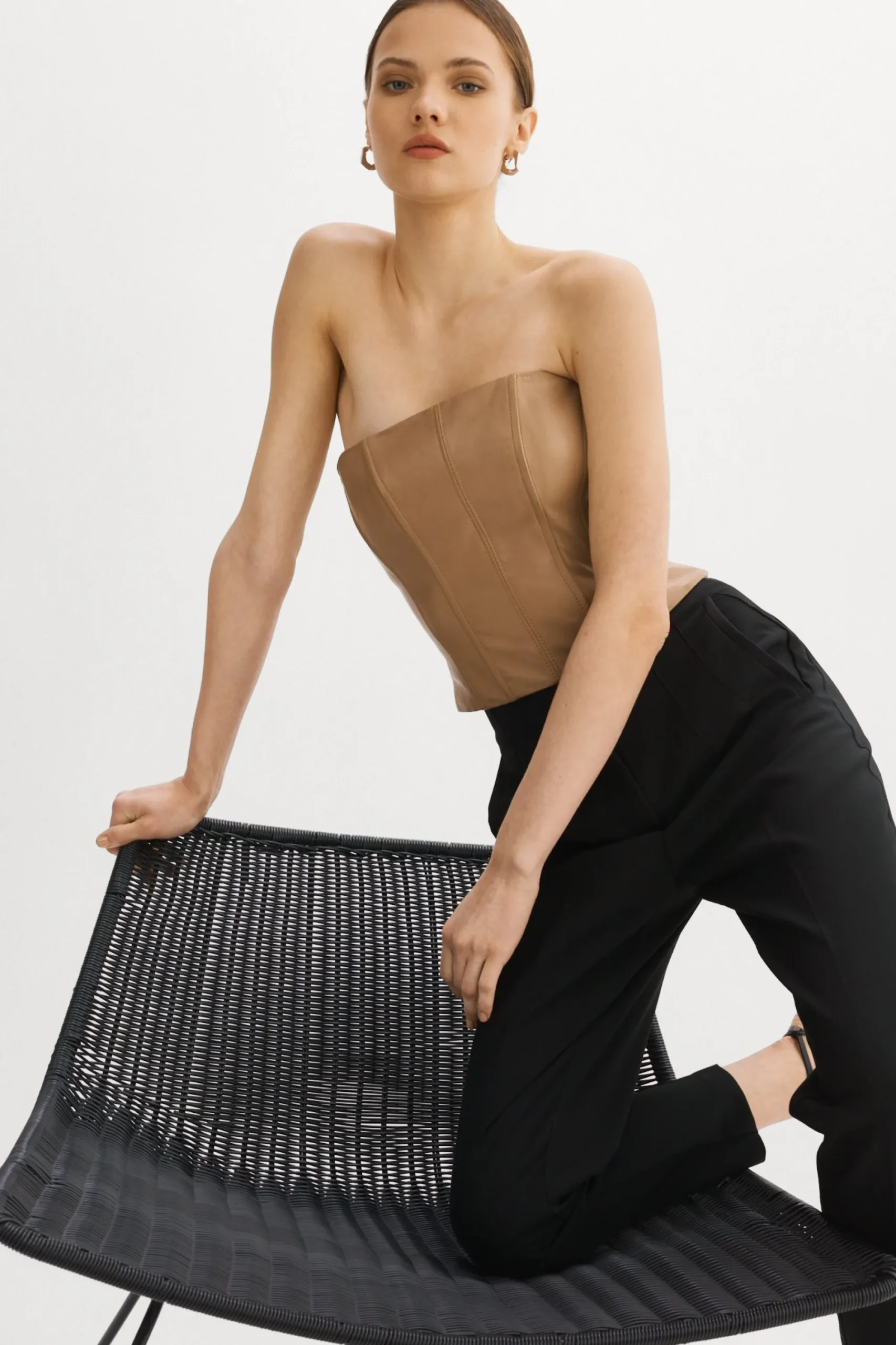 Best LAMARQUE DAVINA | Leather Bustier Sesame