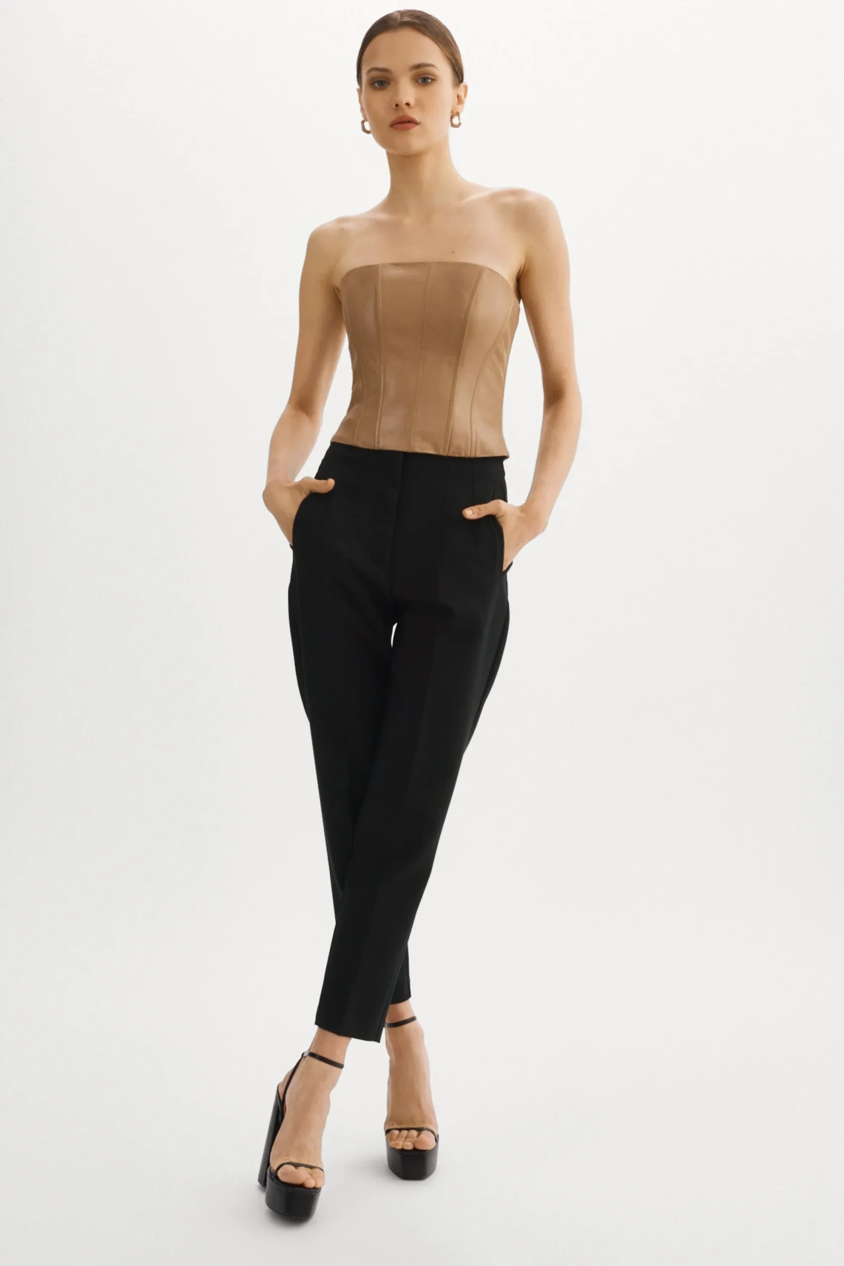 Best LAMARQUE DAVINA | Leather Bustier Sesame