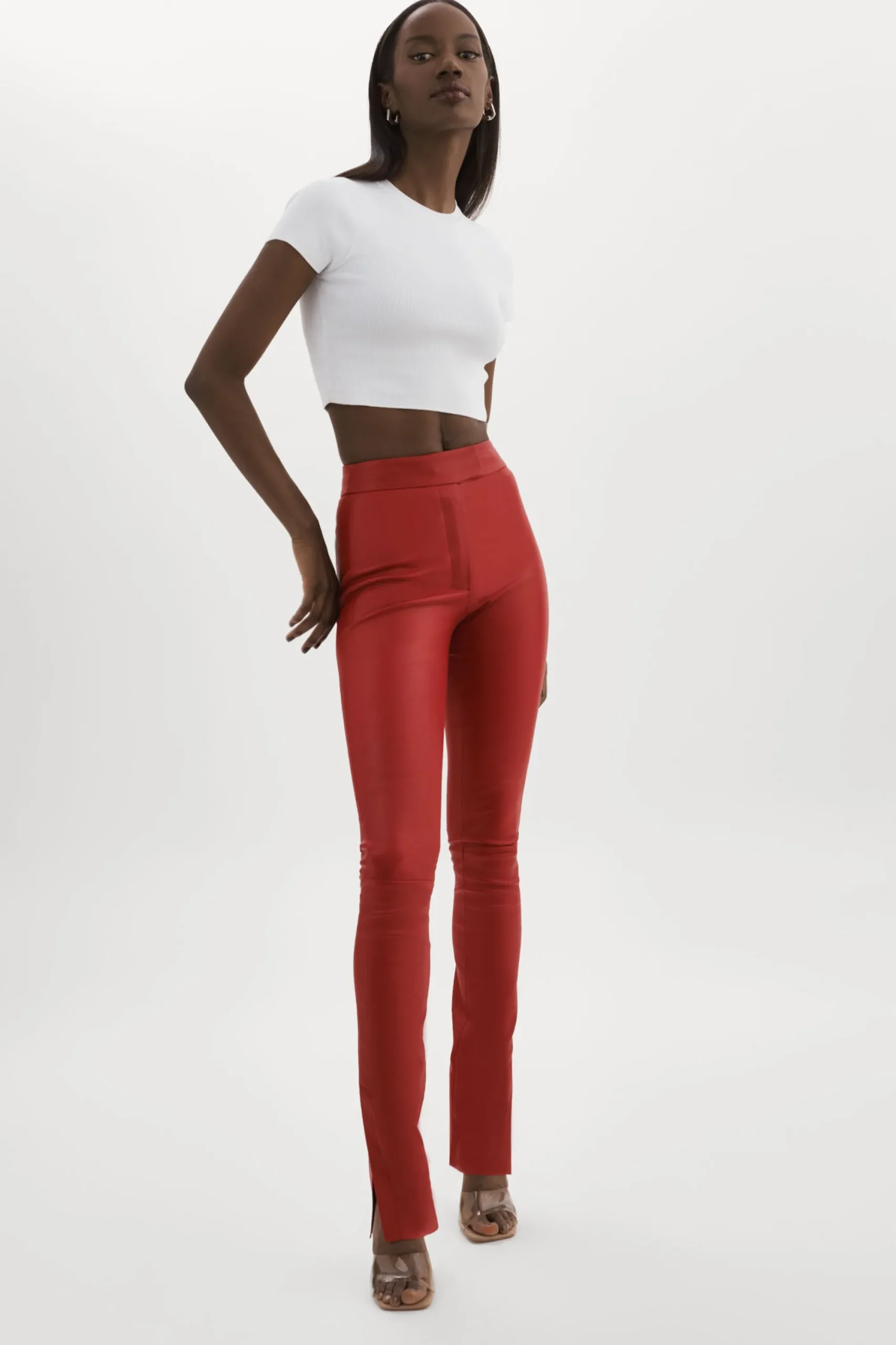 Store LAMARQUE DAWN | Stretch Leather Pants Ruby Red