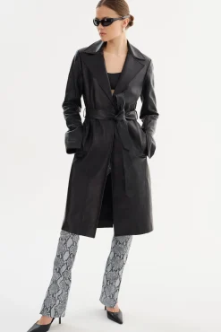 Hot LAMARQUE DAWN | Stretch Leather Pants Slate Snake Print