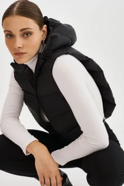 Sale LAMARQUE DELMA | Quilted Nylon Dickey Black