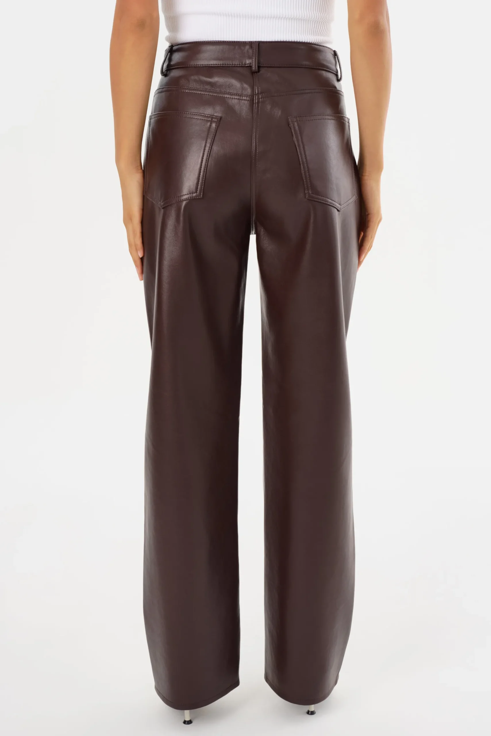 Hot LAMARQUE DEMORA | Recycled Leather Pants Mahogany