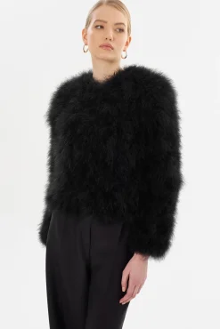 Best LAMARQUE DEORA | Feather Jacket Black
