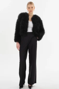 Best LAMARQUE DEORA | Feather Jacket Black