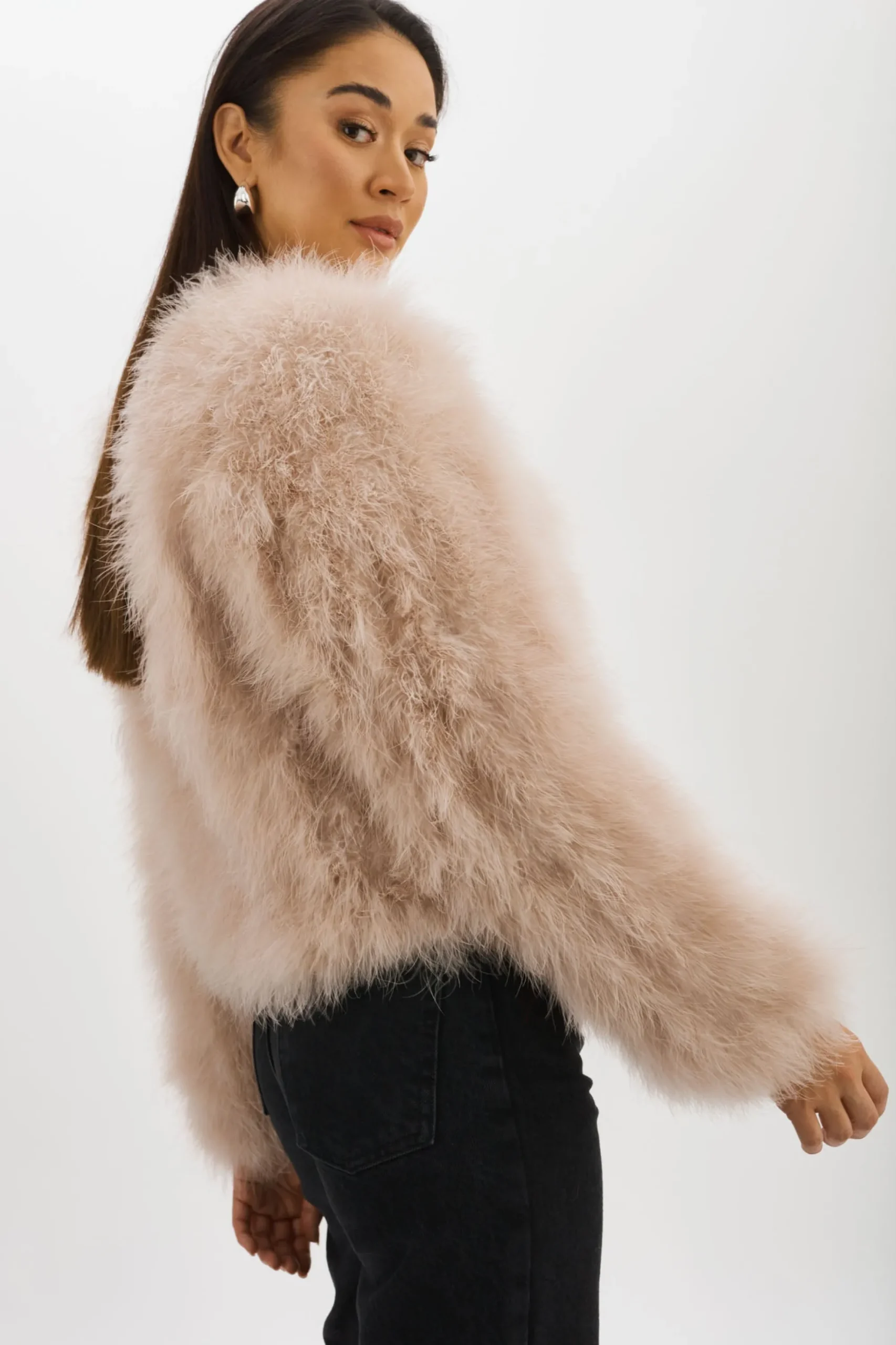 New LAMARQUE DEORA | Feather Jacket Doeskin