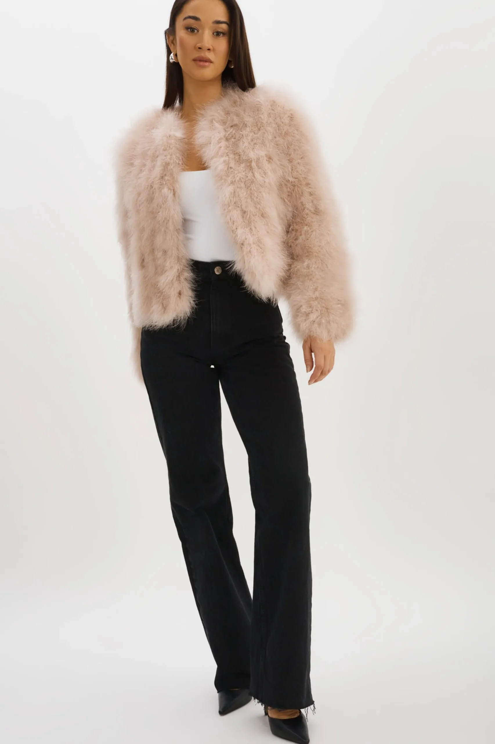 New LAMARQUE DEORA | Feather Jacket Doeskin
