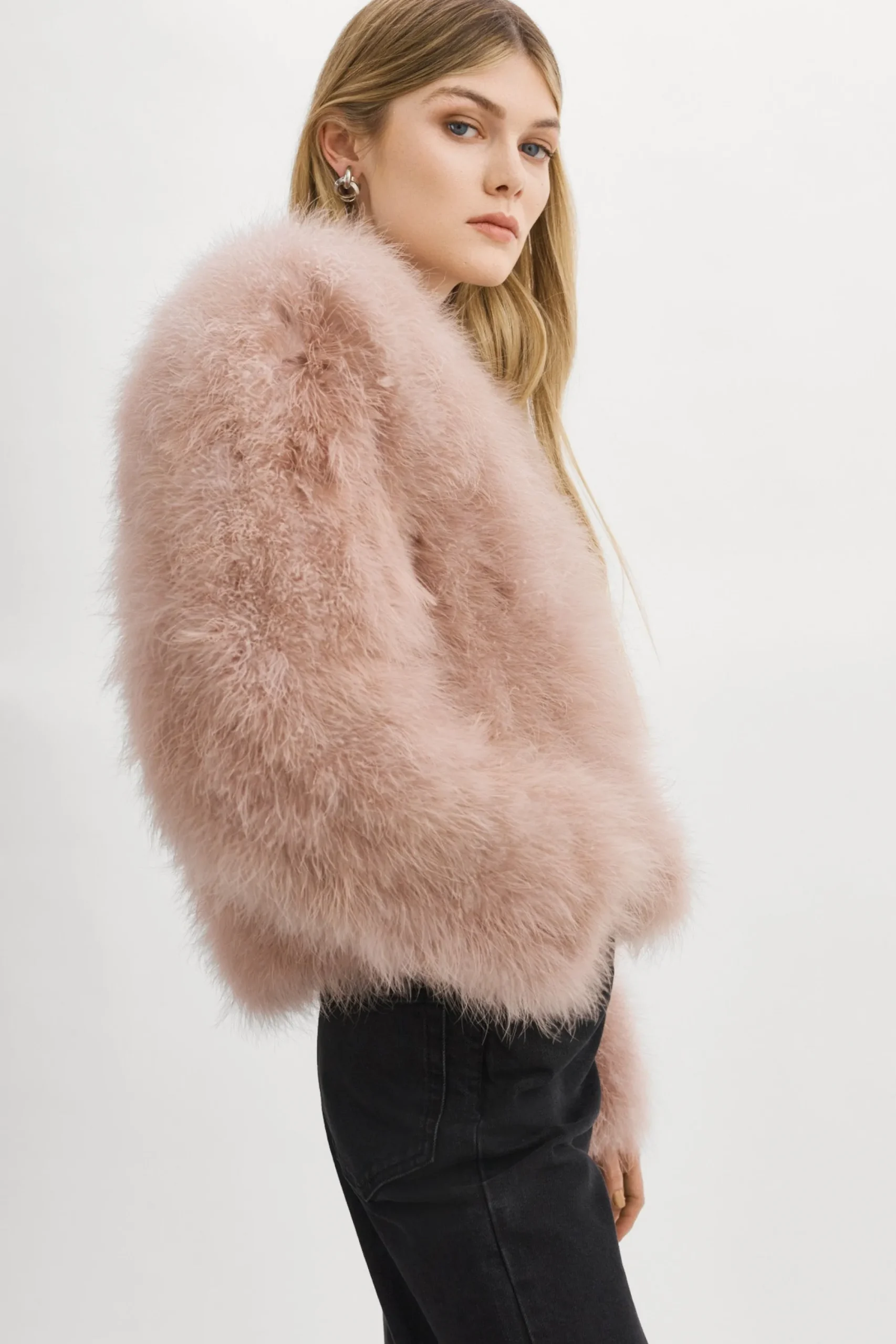 Outlet LAMARQUE DEORA | Feather Jacket Dusty Rose