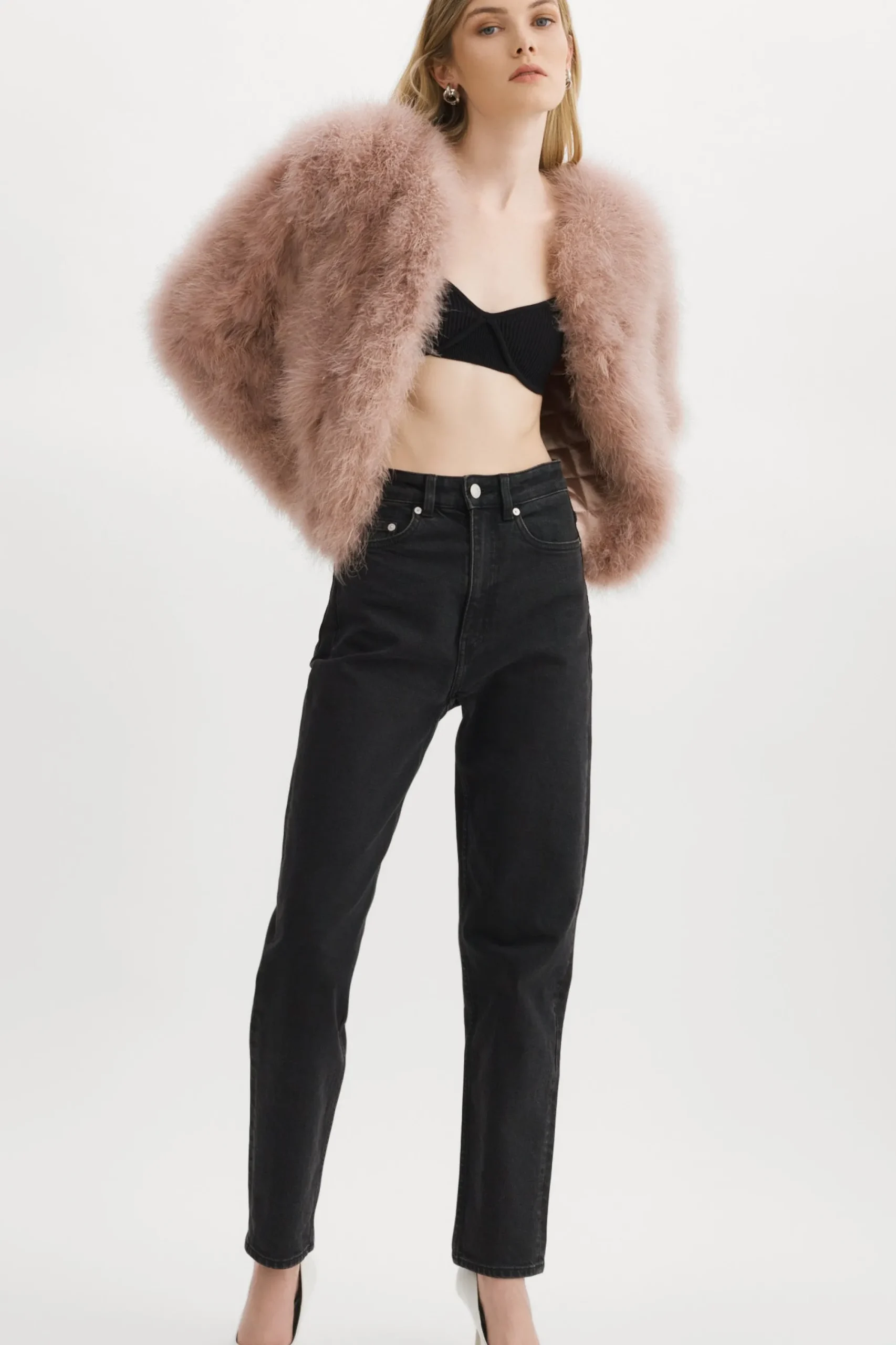 Outlet LAMARQUE DEORA | Feather Jacket Dusty Rose