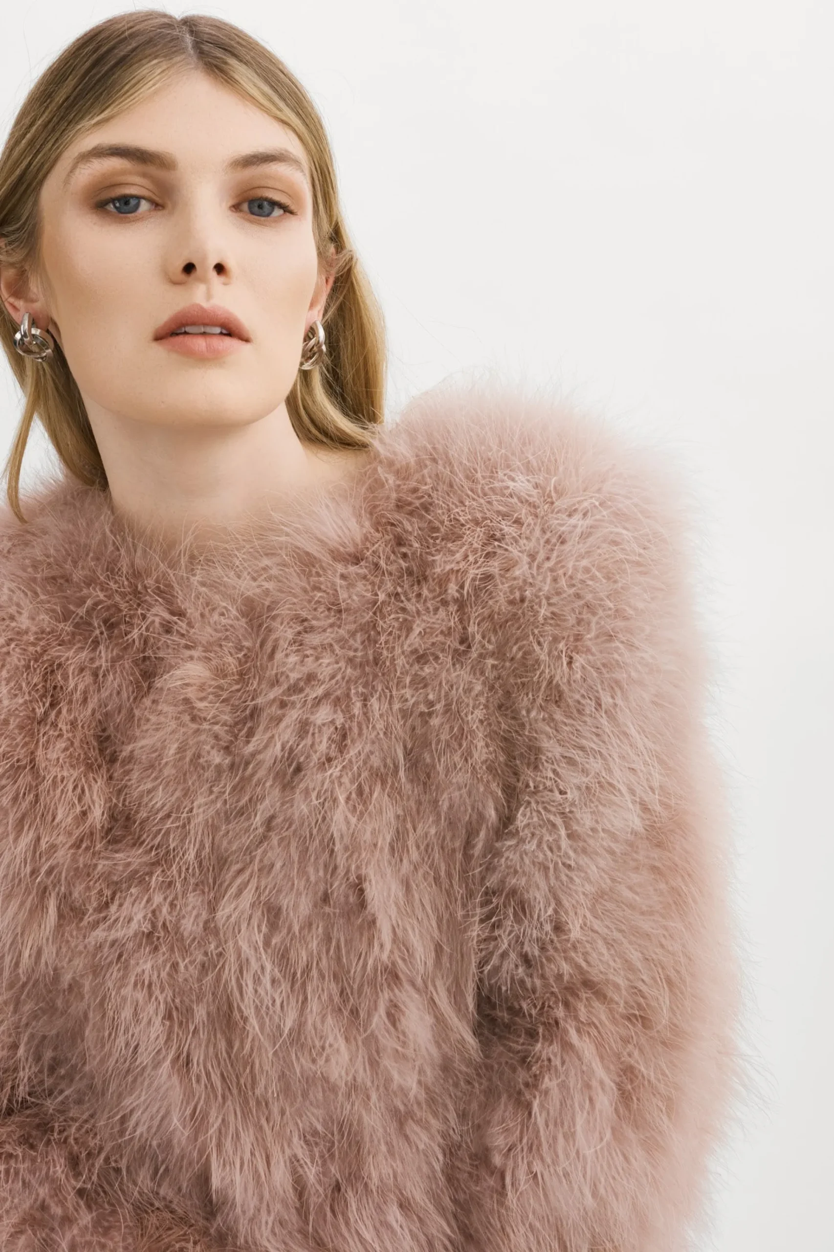 Outlet LAMARQUE DEORA | Feather Jacket Dusty Rose