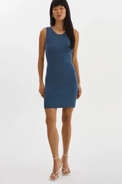 Outlet LAMARQUE DONATA | Rib Knit Dress Slate Blue