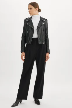 New LAMARQUE DONNA | Iconic Leather Biker Jacket Black