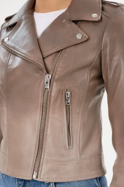 Flash Sale LAMARQUE DONNA | Iconic Leather Biker Jacket Desert Gradient