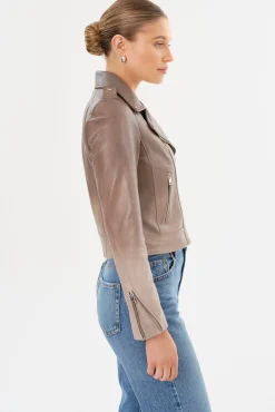Flash Sale LAMARQUE DONNA | Iconic Leather Biker Jacket Desert Gradient