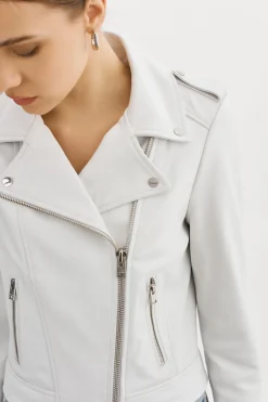 Best Sale LAMARQUE DONNA | Iconic Leather Biker Jacket White