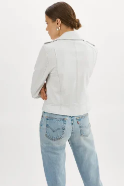 Best Sale LAMARQUE DONNA | Iconic Leather Biker Jacket White