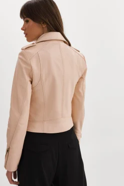 Best LAMARQUE DONNA GOLD | Iconic Leather Biker Jacket Ballet Pink