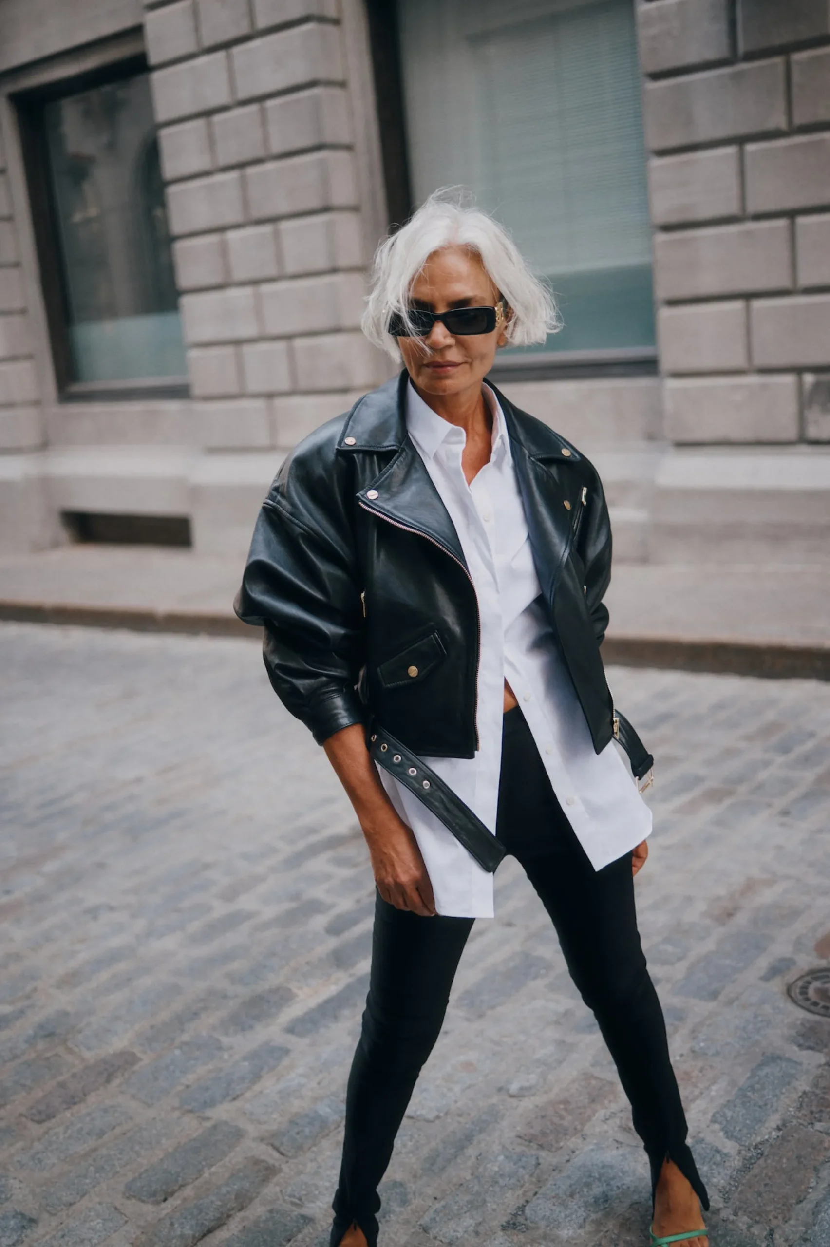 Shop LAMARQUE DYLAN | 80's Leather Biker Jacket Black