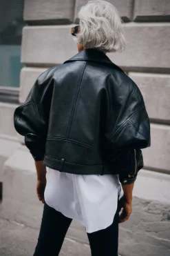 Shop LAMARQUE DYLAN | 80's Leather Biker Jacket Black