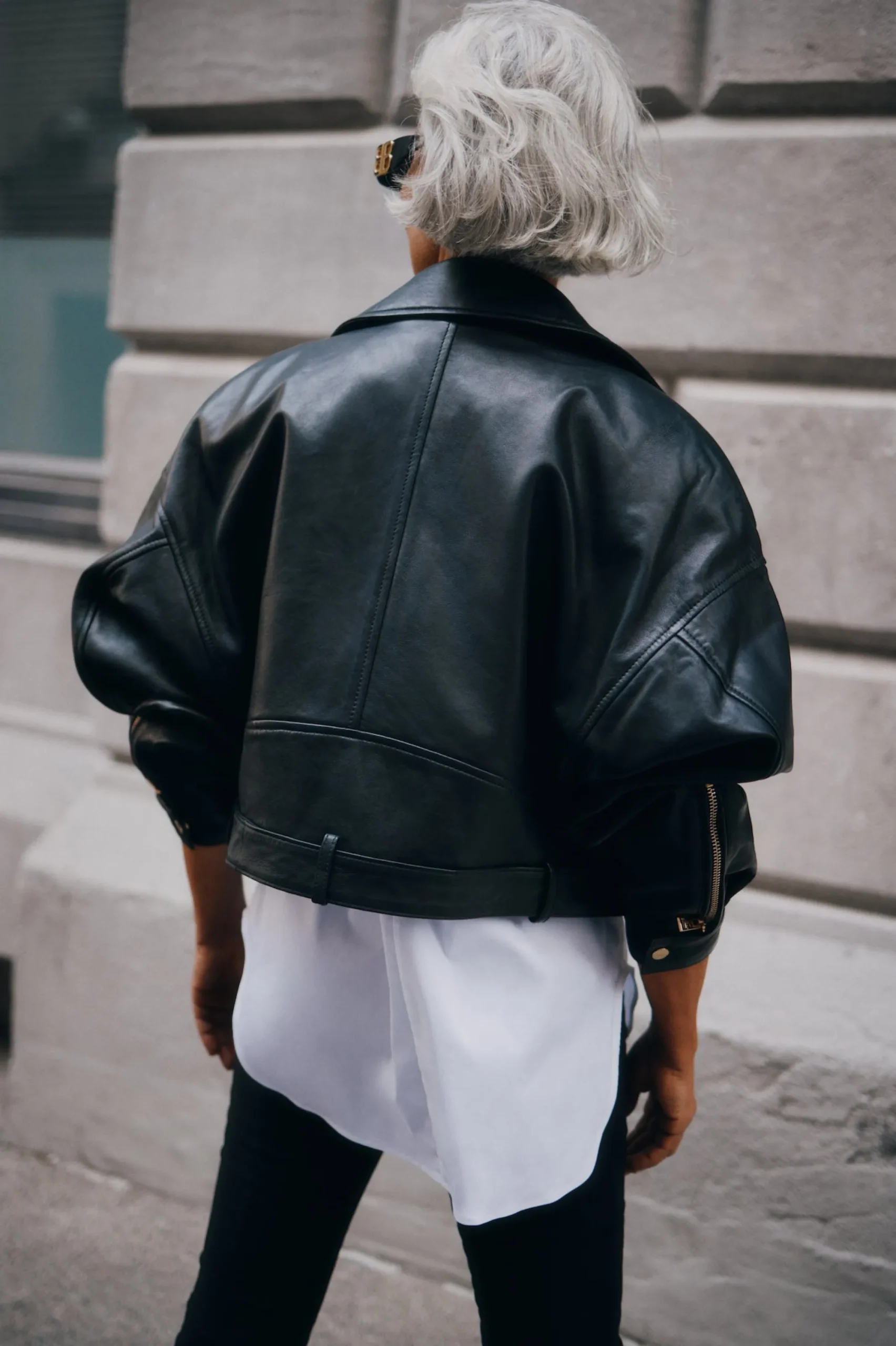 Shop LAMARQUE DYLAN | 80's Leather Biker Jacket Black