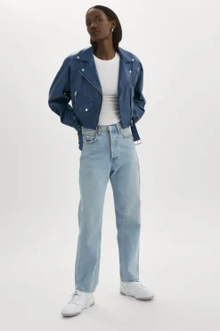 Flash Sale LAMARQUE DYLAN | 80's Leather Biker Jacket Midnight Blue