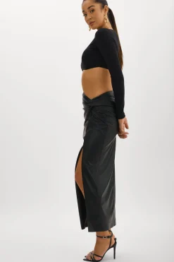 Cheap LAMARQUE EILEEN | Faux Leather Maxi Skirt Black