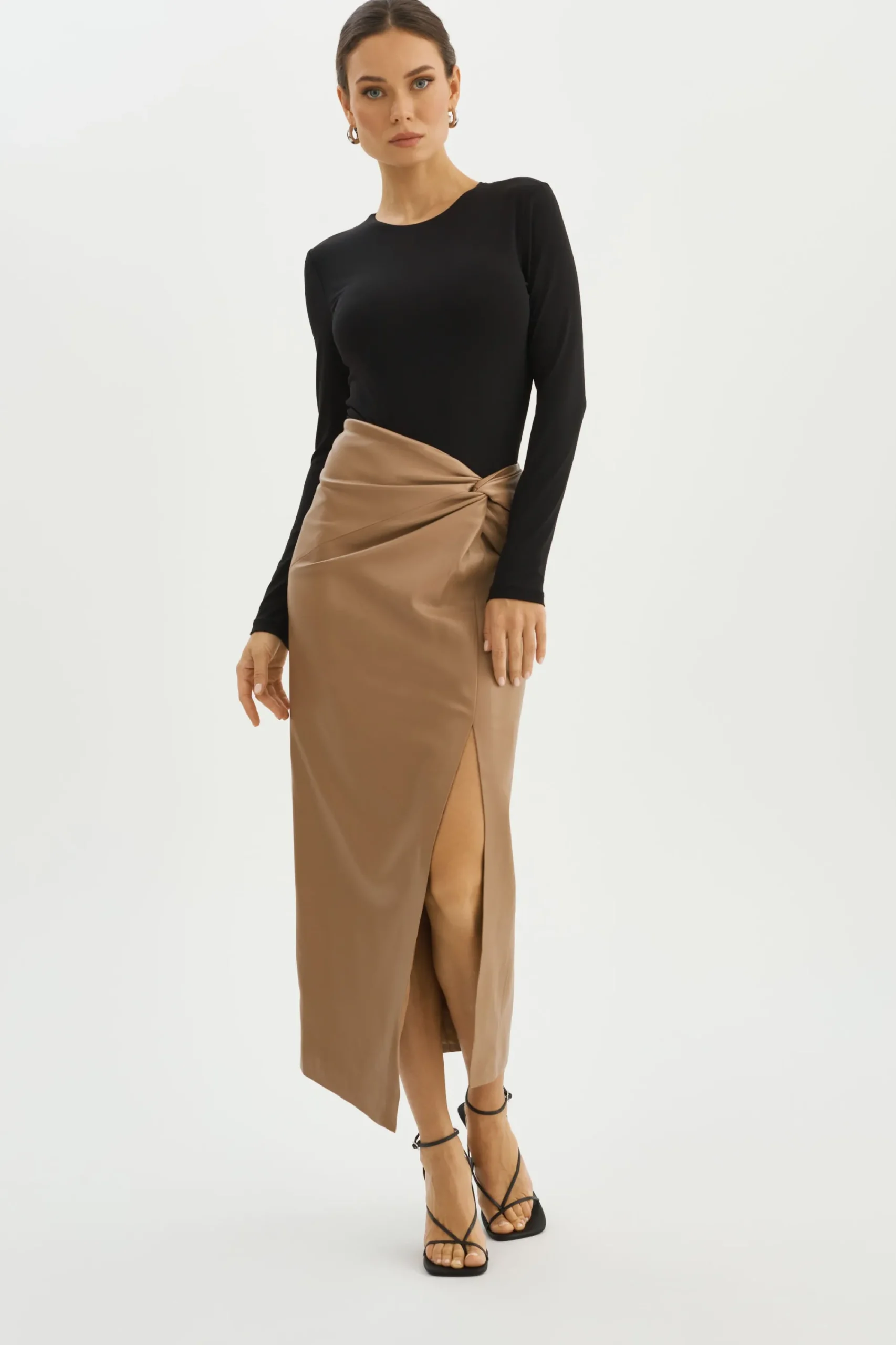Best LAMARQUE EILEEN | Faux Leather Maxi Skirt Mocha
