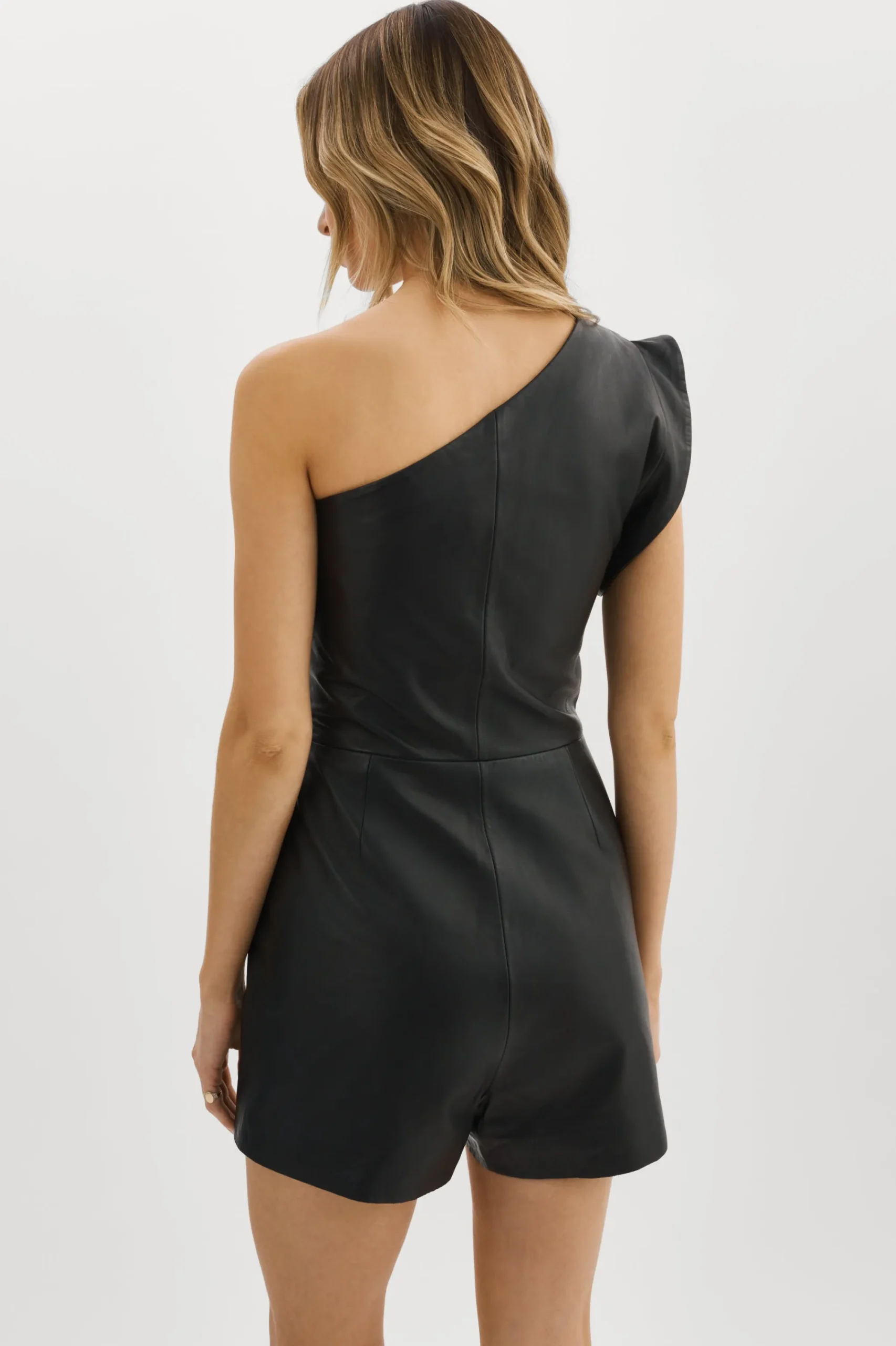 Clearance LAMARQUE ELITA | Leather Romper Black