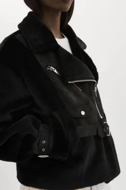 Online LAMARQUE ELODY | Faux Fur Jacket Black / Black