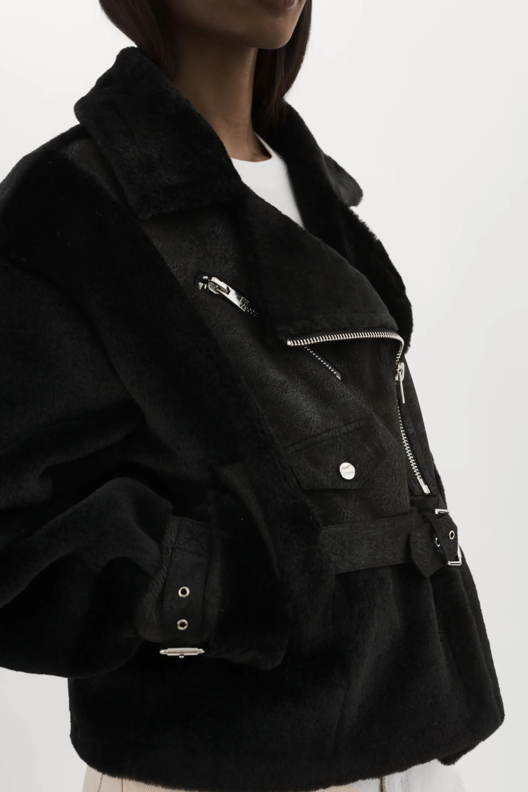 Online LAMARQUE ELODY | Faux Fur Jacket Black / Black