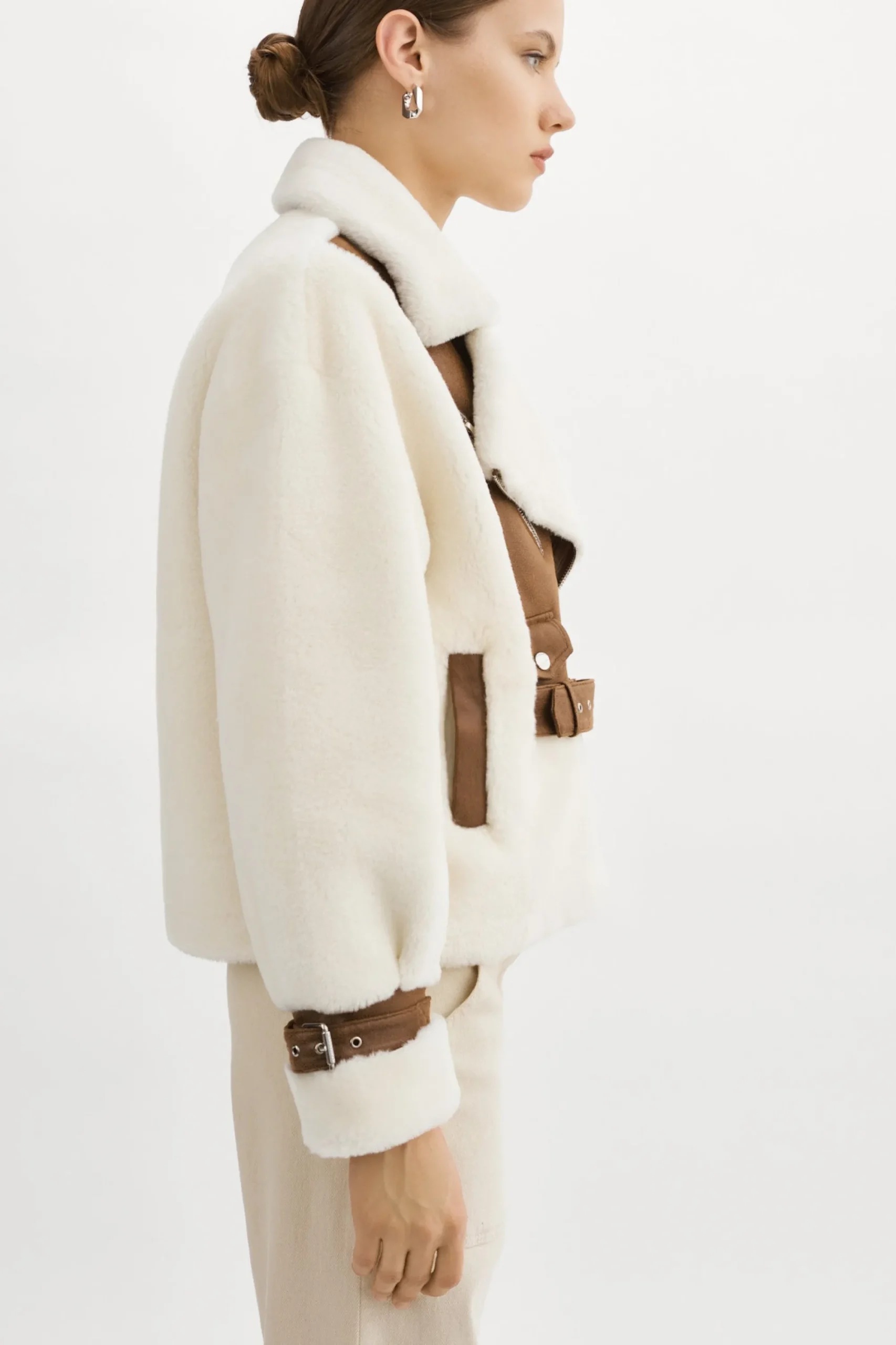 Cheap LAMARQUE ELODY | Faux Fur Jacket Ivory Brown